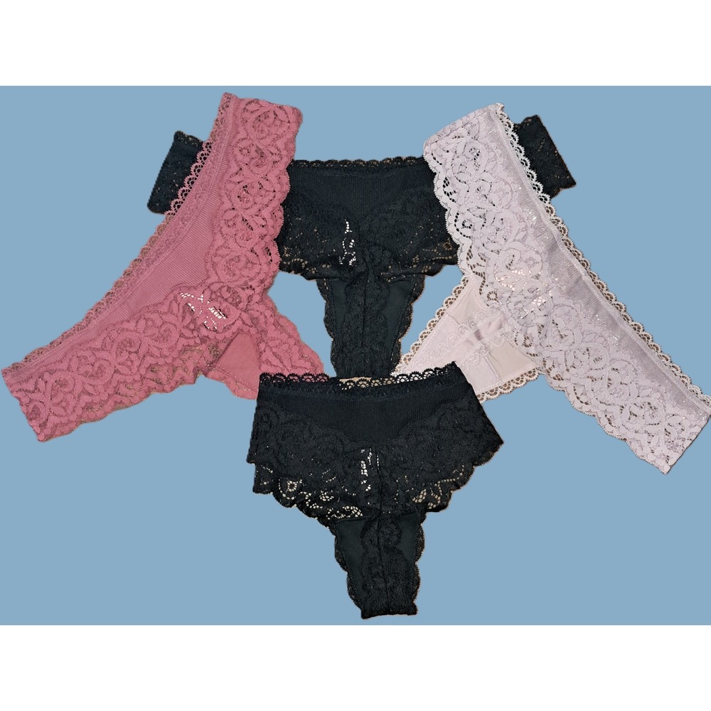Victoria's Secret Lace Thong/String‎ Panties, 4 pack